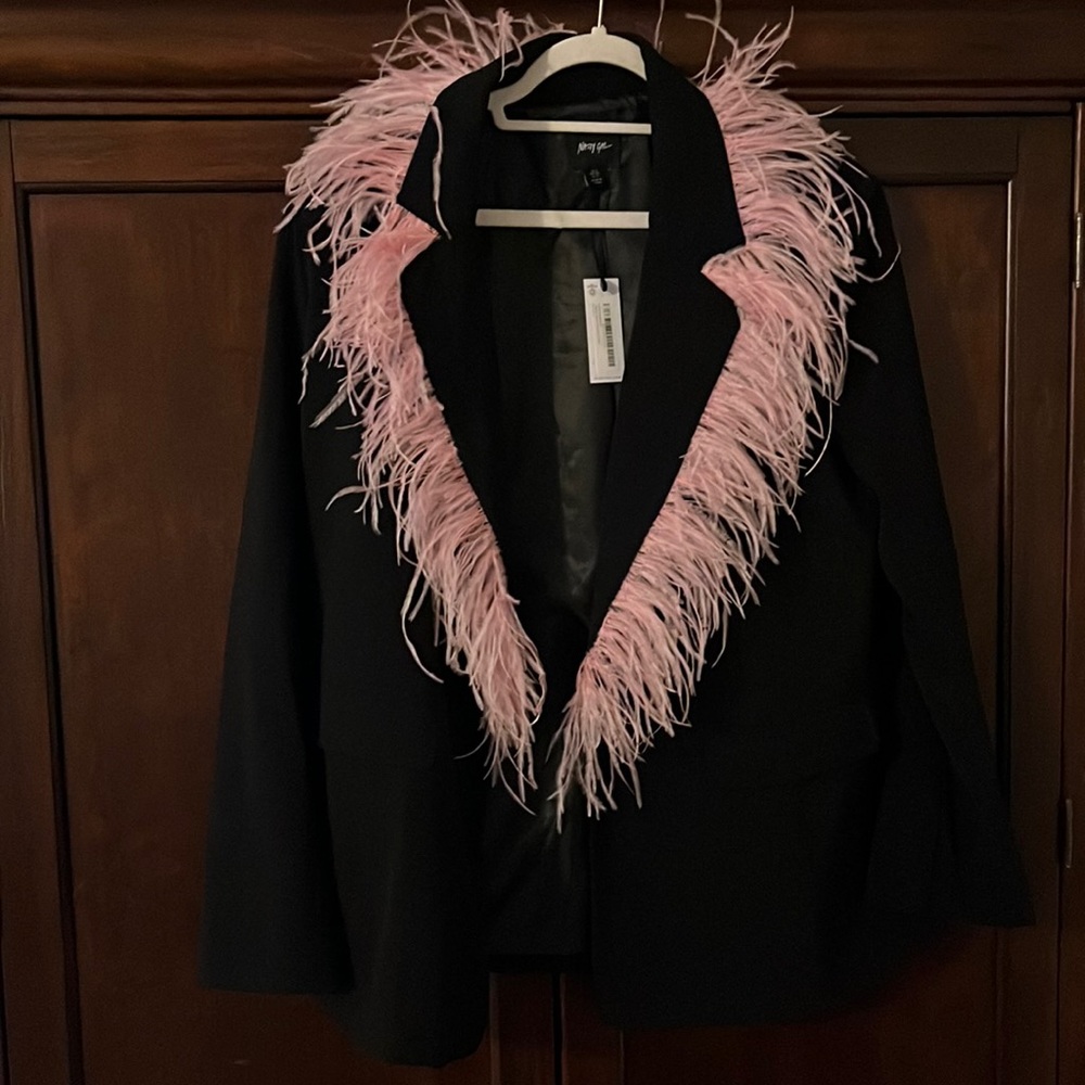 Black Feather Blazer